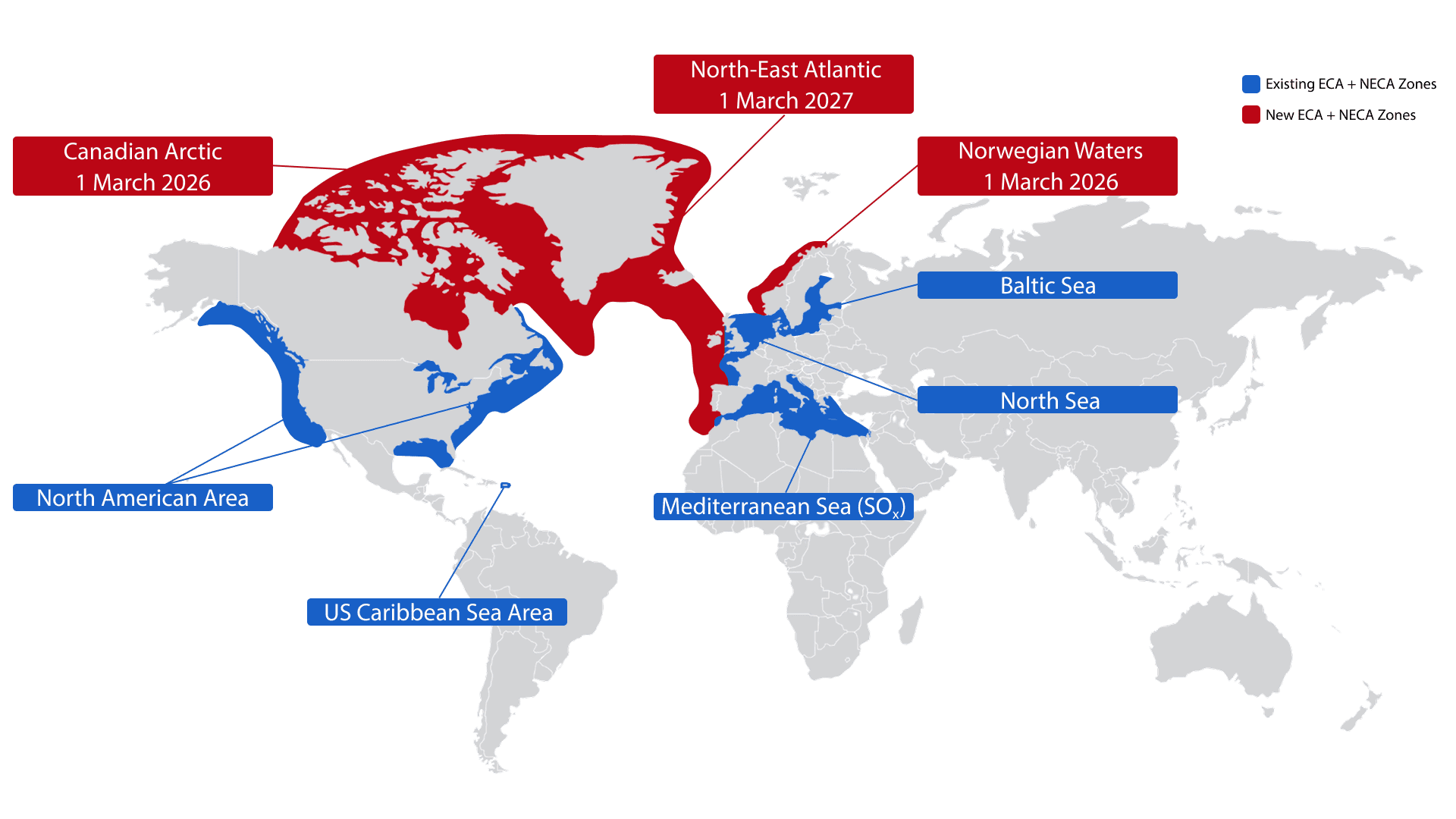 World Map ECAs